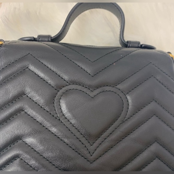 Gucci Marmont mini top handle bag black - Picture 8 of 14